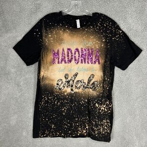 ACTS LIKE MADONNA BUT SHE LISTENS TO MERLE Sparkly Bleached Tee Country Music